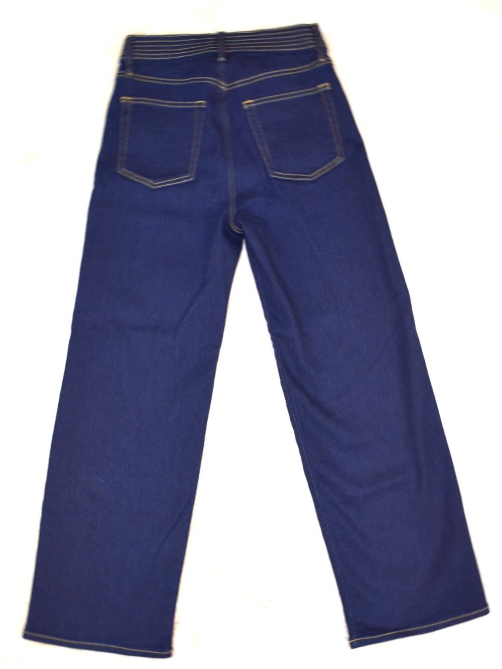 FRAME High Rise Wide Leg Jeans Size 28 Dark Blue Denim Utility Pocket Chic - Picture 4 of 14